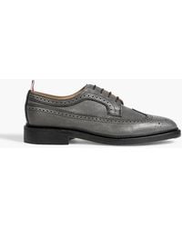 Thom Browne - Metallic Pebbled-Leather Brogues - Lyst