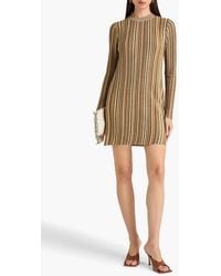 Veronica Beard Anna Knit Dress Gold Bronze in Metallic | Lyst Veronica Beard Anna Knit Dress Gold Bronze in Metallic | Lyst