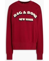 Rag & Bone - Logo-Appliquéd French Cotton-Blend Terry Sweatshirt - Lyst