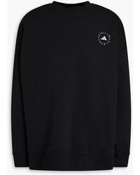 adidas By Stella McCartney - Logo-print Cotton-blend Jersey Sweatshirt - Lyst