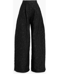 Max Mara - Cotton-blend Jacquard Wide-leg Pants - Lyst