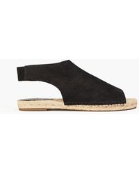 James Perse Textured-leather Sandals - Black