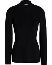 Victoria Beckham Cutout Stretch-knit Top - Black