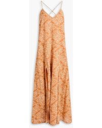 HANNAH - Veronica Printed Cotton Maxi Dress - Lyst