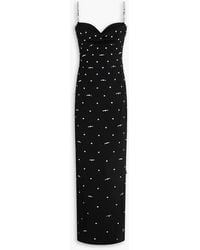 Versace - Crystal-Embellished Silk-Crepe Maxi Dress - Lyst