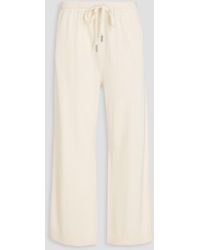 Jonathan Simkhai - Celine Cropped Cotton And Cashmere-Blend Wide-Leg Pants - Lyst