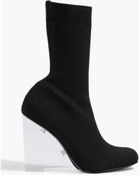 McQueen - Shard Stretch-Knit Ankle Boots - Lyst