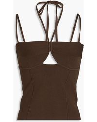 Nanushka - Cutout Ribbed-knit Top - Lyst