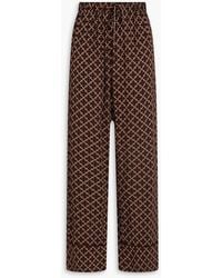 By Malene Birger - Printed Mousseline Wide-Leg Pants - Lyst
