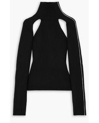 Peter Do - Raglan Cutout Ribbed Wool Sweater - Lyst