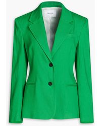 FRAME - The Femme Linen-blend Blazer - Lyst
