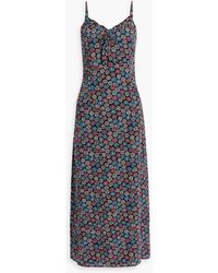 HVN - Anika Floral-print Crepe De Chine Maxi Dress - Lyst