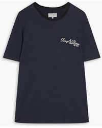 Rag & Bone - Embroidered Slub Cotton-jersey T-shirt - Lyst