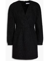 IRO - Minikleid aus denim mit glitter-finish und wickeleffekt - Lyst