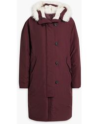 Rag & Bone - Faux Fur-trimmed Ripstop Hooded Down Coat - Lyst