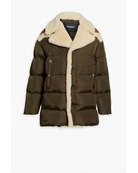 DSquared² - Shearling-paneled Quilted Shell Down Jacket - Lyst