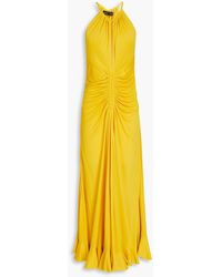 Proenza Schouler - Cutout Ruched Jersey Maxi Dress - Lyst