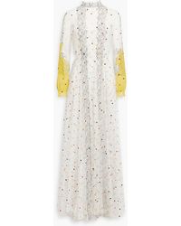 Valentino Garavani - Embellished Corded Lace And Tulle Gown - Lyst