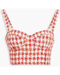 Cara Cara - Claudine oberteil aus tweed mit gingham-karo - Lyst