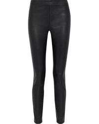 Iris & Ink Audrey Leather leggings - Black