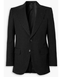 Tom Ford - Dyylan Slim-Fit Pinstriped Metallic Wool-Blend Twill Suit Jacket - Lyst