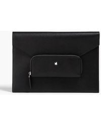 Montblanc - Pochette aus strukturiertem leder - Lyst