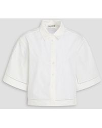 Rohe - Embroidered Cotton-Poplin Shirt - Lyst
