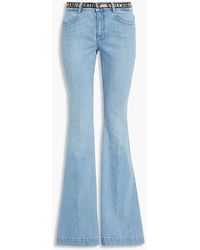 Stella McCartney - Belted Mid-rise Flared Jeans - Lyst