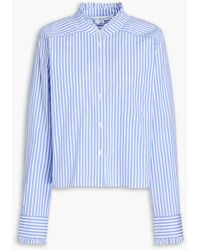 Veronica Beard - Whitman striped cotton-blend poplin shirt - Lyst