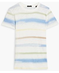 ATM - Striped Slub Cotton-jersey T-shirt - Lyst