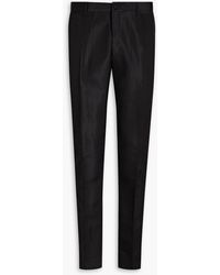 Dolce & Gabbana Flannel Pants in Black Womens Clothing Trousers Slacks and Chinos Skinny trousers 