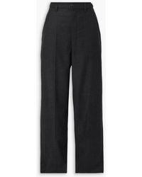 Lemaire - Belted Pleated Cashmere-Blend Tapered Pants - Lyst
