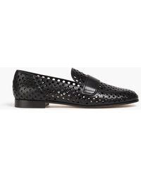Gianvito Rossi - Thierry Perforated Leather Loafers - Lyst