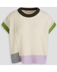 Marni - Kaschmirpullover in colour-block-optik - Lyst