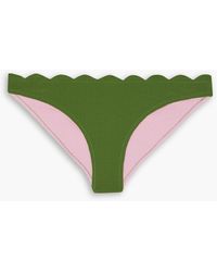 Marysia Swim - Santa Barbara Reversible Textured Stretch-crepe Low-rise Bikini Briefs - Lyst
