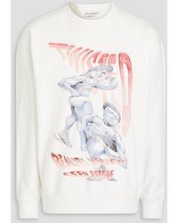 JW Anderson - Sweatshirt aus baumwollfrottee mit print - Lyst