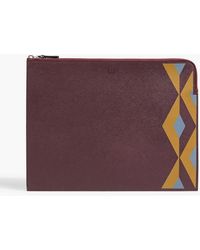dunhill - Cadogan Printed Pebbled-Leather Pouch - Lyst