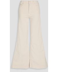 Mother - Roller Frayed High-Rise Wide-Leg Jeans - Lyst