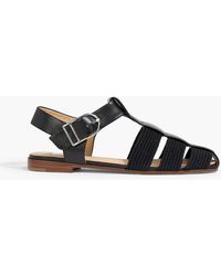 Gabriela Hearst - Calla Crochet And Leather Sandals - Lyst