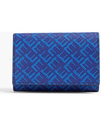 dunhill - Printed Faux Textured-leather Key Wallet - Lyst