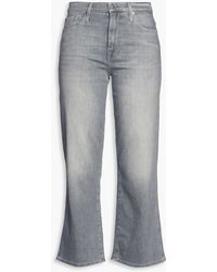 7 For All Mankind - Alexa Faded High-rise Kick-flare Jeans - Lyst