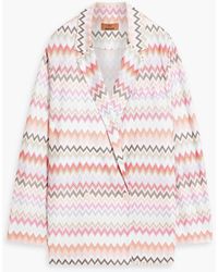 Missoni - Crochet-knit Cotton-blend Blazer - Lyst