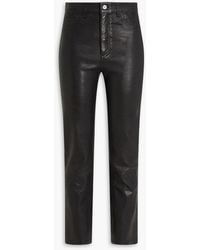 PAIGE - Cindy Leather Slim-leg Pants - Lyst