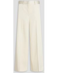 Jil Sander - Hose mit weitem bein aus glänzendem twill - Lyst