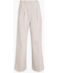 Fabiana Filippi - Cotton-blend Wide-leg Pants - Lyst