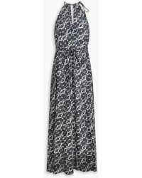 HANNAH - Valeria Cutout Printed Cotton Maxi Dress - Lyst