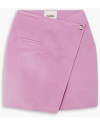 Nanushka - Kyla Wool And Silk-blend Mini Wrap Skirt - Lyst