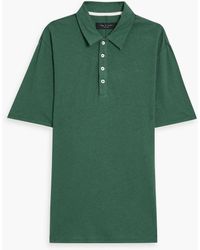 Rag & Bone - Linen And Cotton-blend Polo Shirt - Lyst