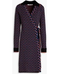 Diane von Furstenberg - Charissa Jacquard-knit Wrap Dress - Lyst