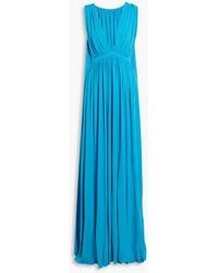 Halston - Ashley Cape-effect Gathered Jersey Gown - Lyst